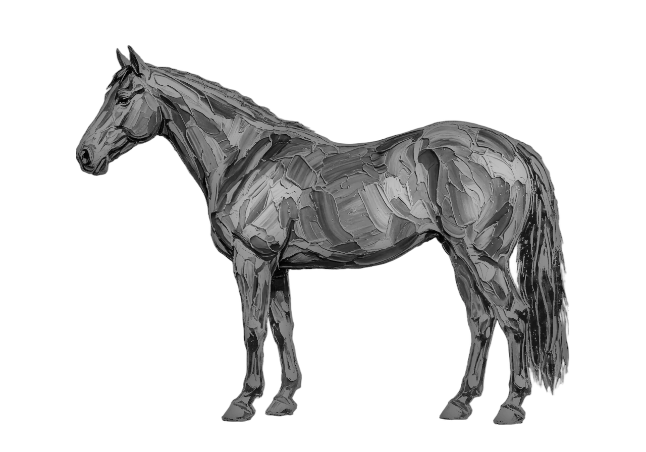 Side view of a Paint mare, Bay from E/e A/a n/n g/g. Wide blaze, front socks, hind socks, tobiano. Dark brown eyes.